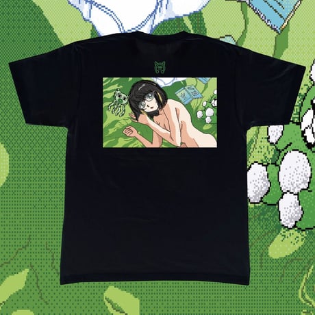 NYANTAKO×KDN Naked girl T-shirts　BLACK