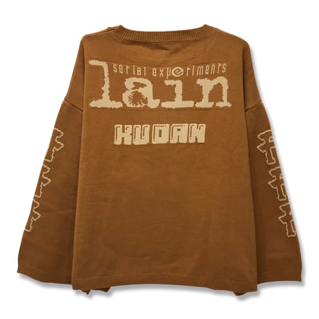 【serial experiments lain × KUDAN】クマlain · レボリューション　ニット-Brown-