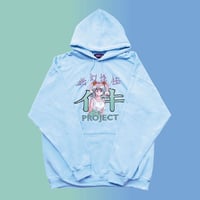 幽幻怪社-件- Twin tail girl💖(staff offshot) hoodie　Light blue