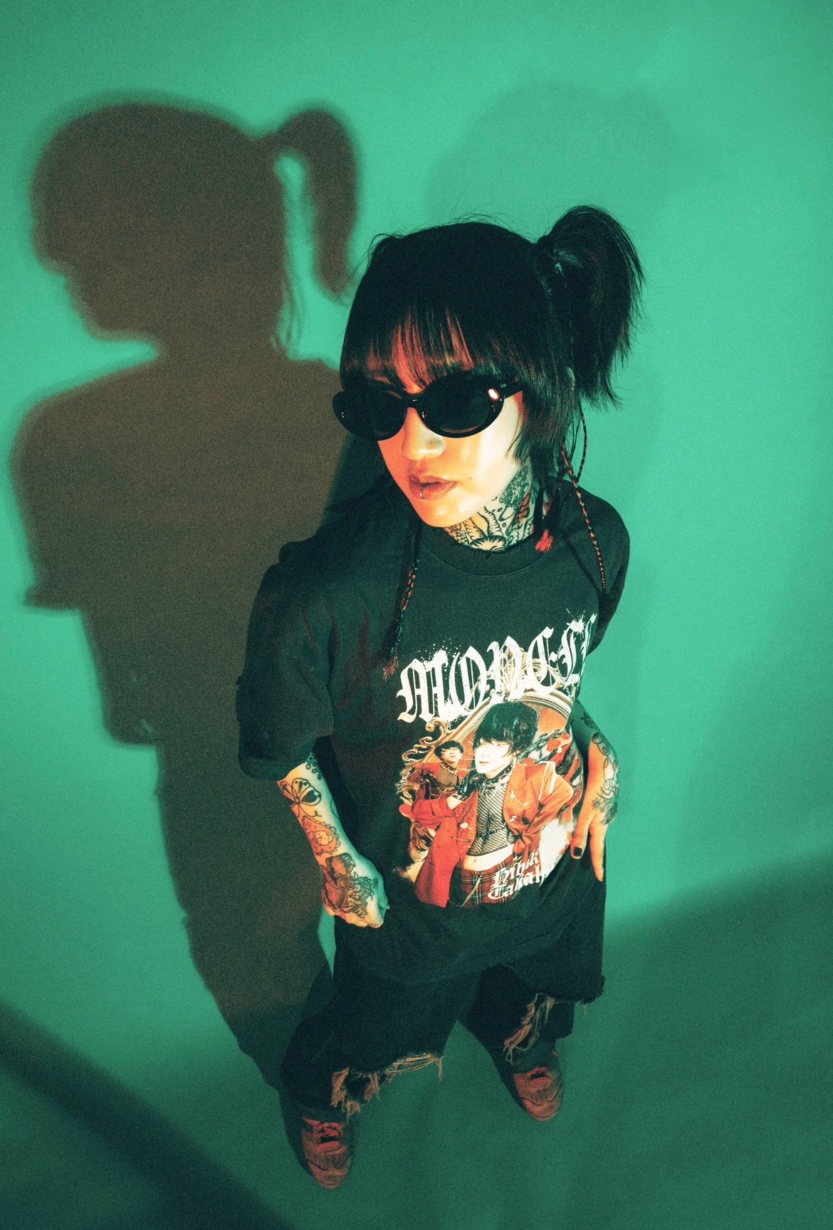 monell V-Kei Distressed Tee | 幽幻怪社件-KUDAN-『件らNi