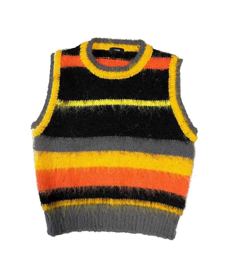 Restock］STRIPED MOHAIR KNIT VEST | 10llllllllll