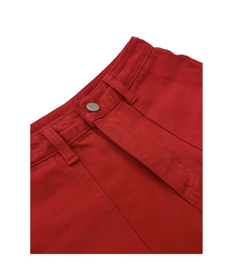 RED FLARE PANTS