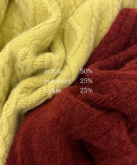 DOUBLE ZIP CABLE KNIT（2color!）