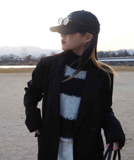 STRIPE DAMAGE KNIT