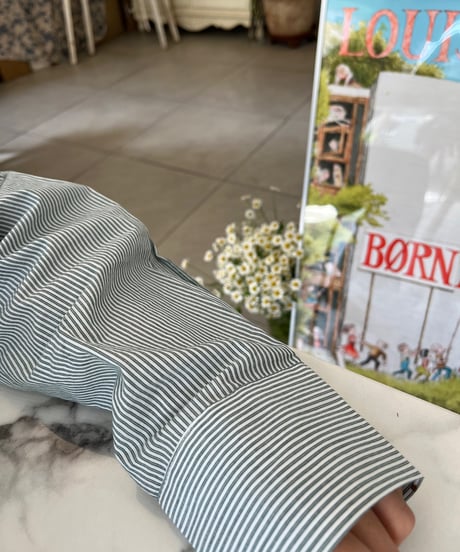 STRIPED COTTON SHIRT（2color!）