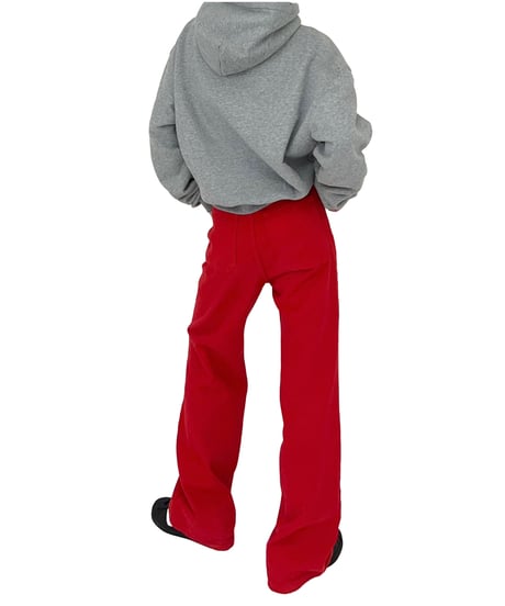 RED FLARE PANTS