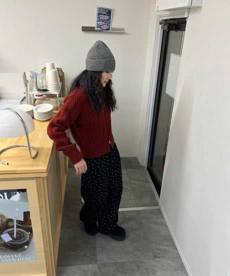DOUBLE ZIP CABLE KNIT（2color!）