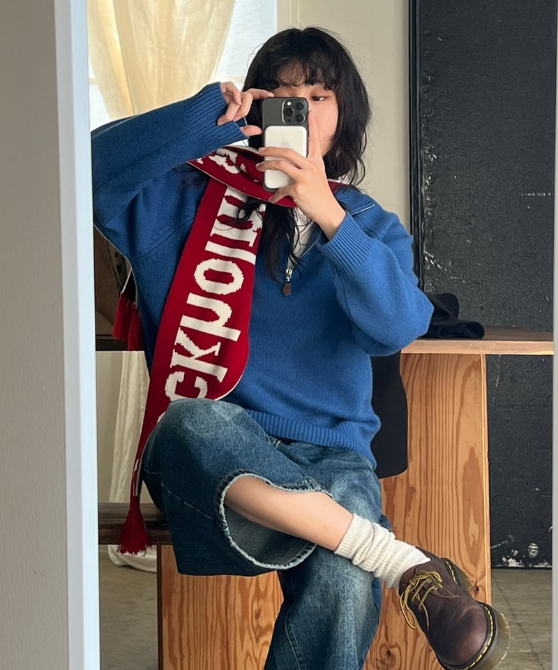 C.E シーイー Wave Line Wool Knit セーター L WOOL ZIP KNIT（2color!） | 10llllllllll