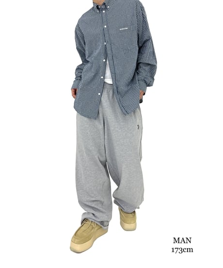 WIDE LOGO PANTS 'light gray