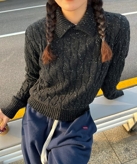 COLLAR NEP KNIT