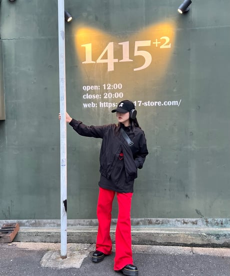 RED FLARE PANTS
