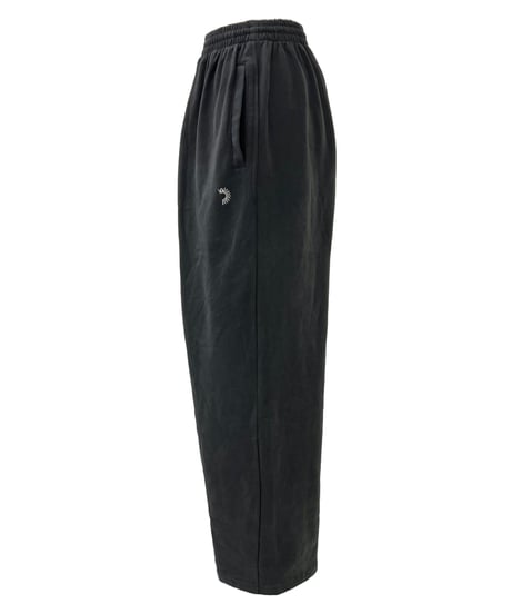 WIDE LOGO PANTS 'charcoal gray