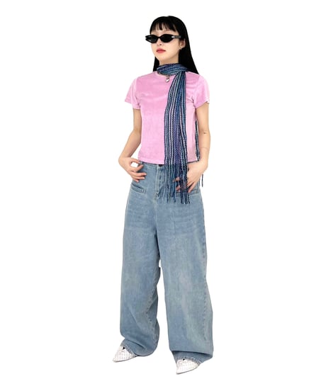 WASHED WIDE DENIM