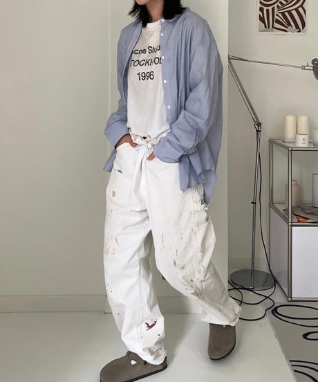 STRIPED COTTON SHIRT（2color!）