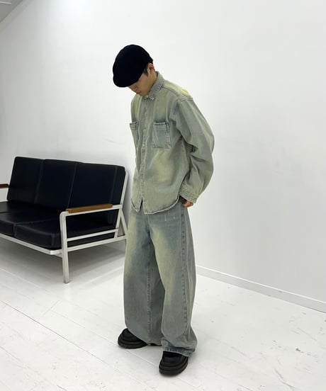 ［Restock］WASHED PALE JEANS SET