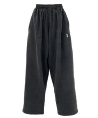 WIDE LOGO PANTS 'charcoal gray