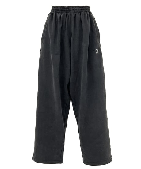 WIDE LOGO PANTS 'charcoal gray