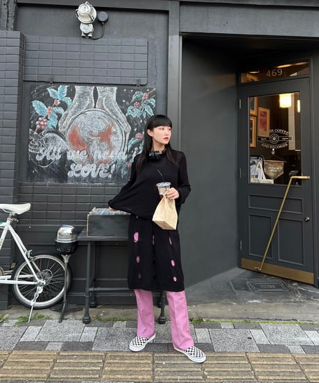 DAMAGE HOLE KNIT ONE-PIECE