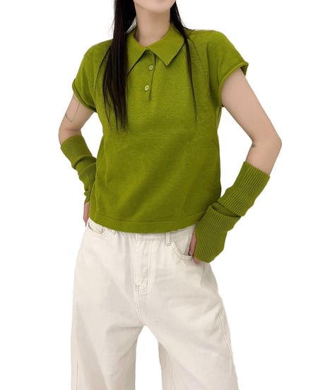 ARM WARMER KNIT POLO（2color）