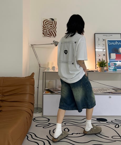 SOLID WASHING DENIM SHORTS（2color!）
