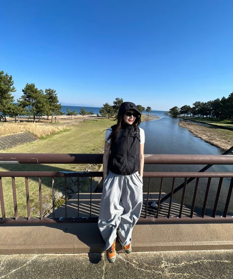 WIDE LOGO PANTS 'light gray
