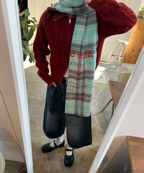 DOUBLE ZIP CABLE KNIT（2color!）