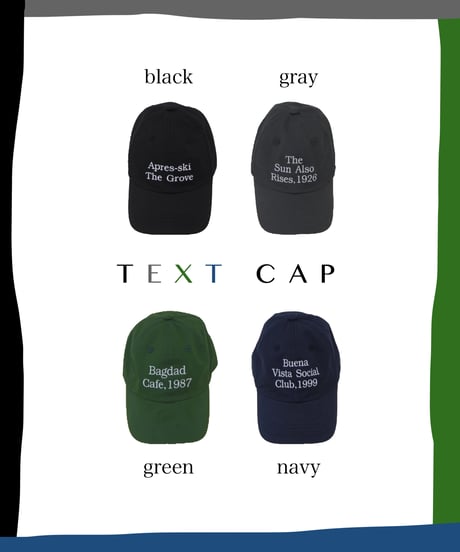 TEXT CAP（5color）