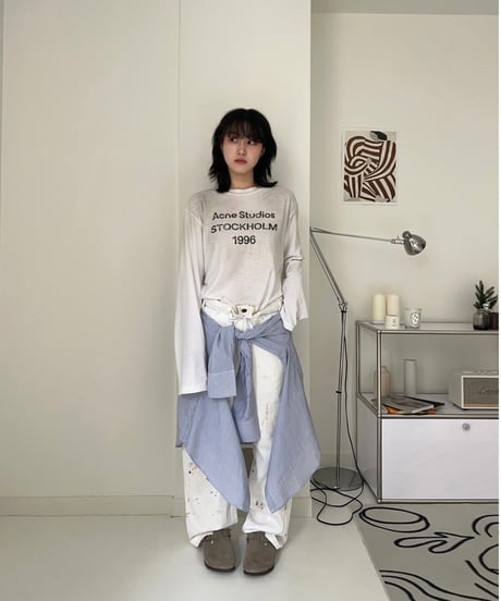 STRIPED COTTON SHIRT（2color!）