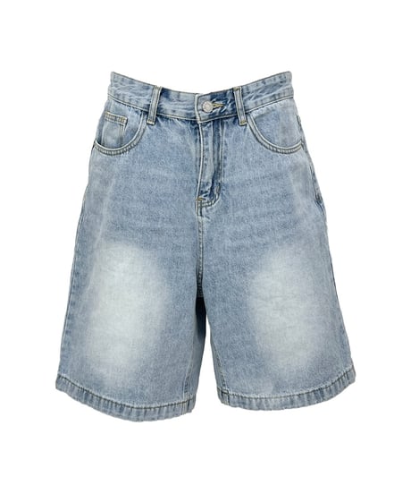 SOLID WASHING DENIM SHORTS（2color!）