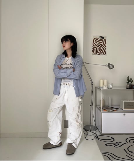 STRIPED COTTON SHIRT（2color!）