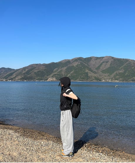 WIDE LOGO PANTS 'light gray