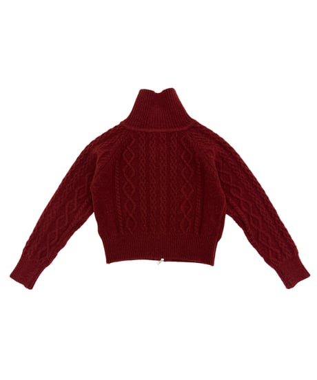 DOUBLE ZIP CABLE KNIT（2color!）