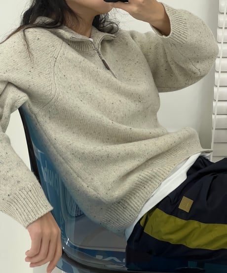 WOOL ZIP KNIT（2color!）