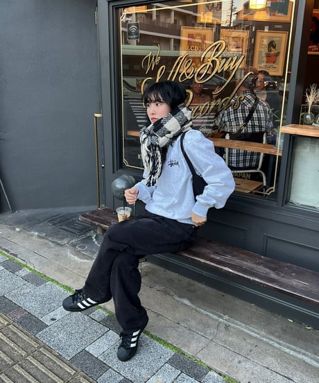 FRINGES PLAID MUFFLER