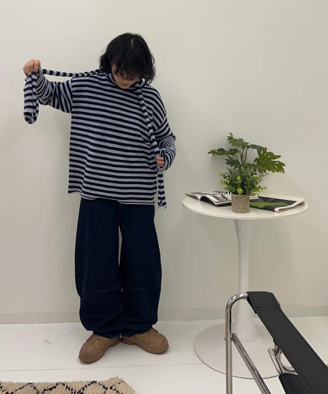 CHUCKY STRIPE KNIT-STOLE SET