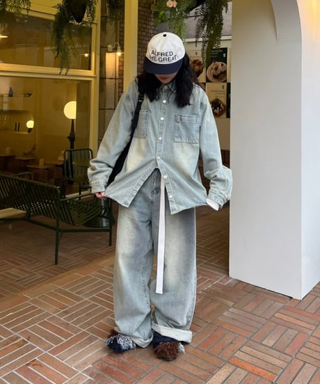 ［Restock］WASHED PALE JEANS SET