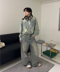 ［Restock］WASHED PALE JEANS SET