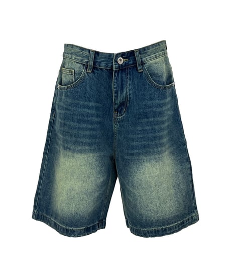 SOLID WASHING DENIM SHORTS（2color!）