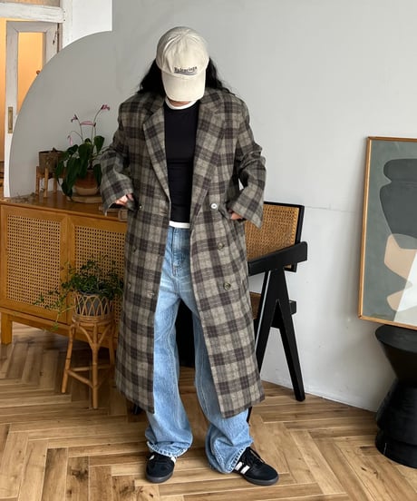 ［Restock］CHECK WOOL COAT
