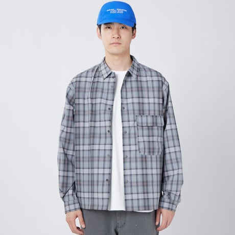 snow peak Fade Check Breezy Shirt (GREIGE)