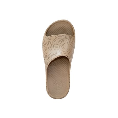 FREEWATERS Mens Cloud9 Slide - Topography Taupe Print -