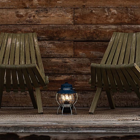 *BAREBONES* Railroad Lantern Ocean Blue