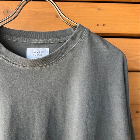 SALVAGE PUBLIC Pigment L/S Tee(Double Lei)