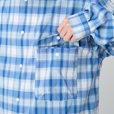 snow peak Fade Check Breezy Shirt (GREIGE)