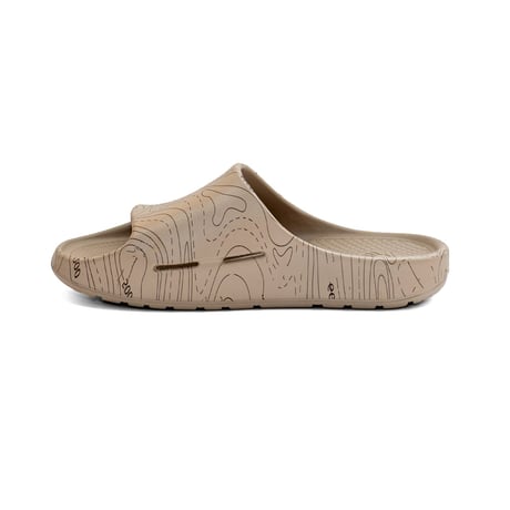 FREEWATERS Mens Cloud9 Slide - Topography Taupe Print -