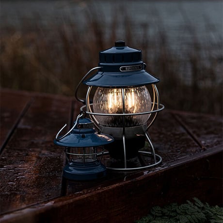 *BAREBONES* Railroad Lantern Ocean Blue