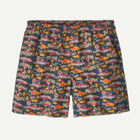 patagonia M's Baggies Shorts - 5 inch (Salmon Energy: Old Growth Green)