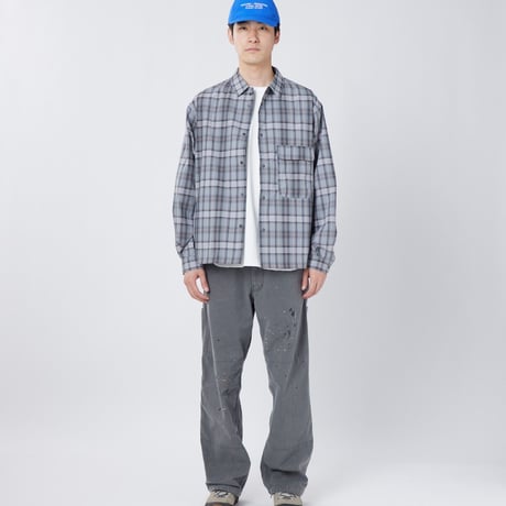 snow peak Fade Check Breezy Shirt (GREIGE)