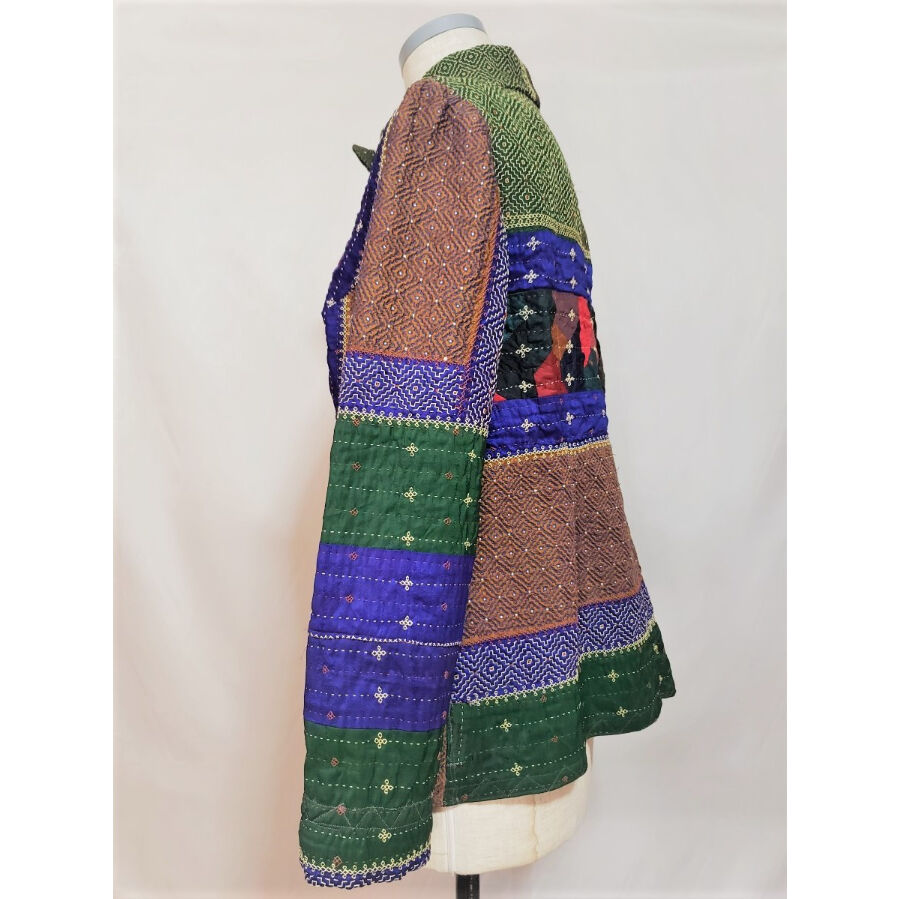 インド刺し子シルクリバーシブルジャケット | YOKOGOTO atelier HITSUJI
