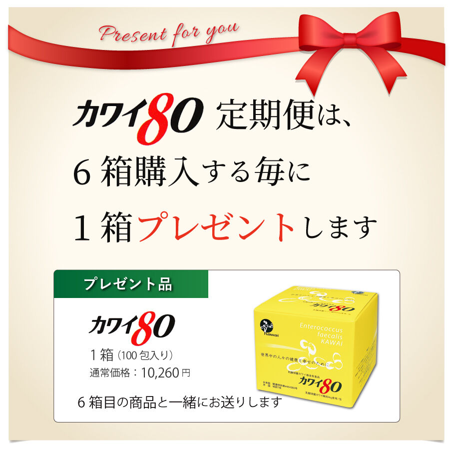 お得な定期便】Kawai カワイ80 乳酸球菌 カワイ株 80mg含有/包 100包